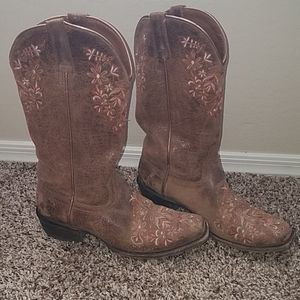 Floral Western Ariat Cowboy Boots